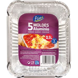 Molde Aluminio Rectangular, 0,5 L