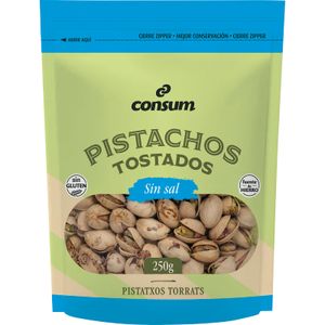 CONSUM Pistacho Tostado con Cáscara y sin Sal
