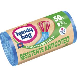 Bolsas de basura de 50 litros con autocierre y antigoteo.