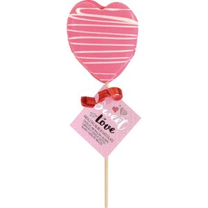 Piruleta Nube Chocolate Blanco-Rosa