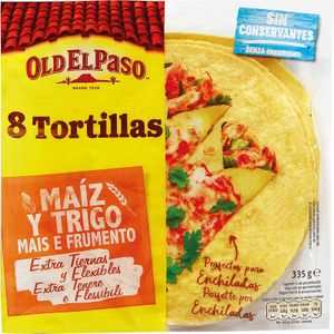 OLD EL PASO Tortillas de Maíz y Trigo de Trigo. 8 Unidades