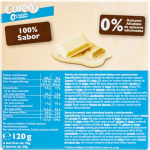 Barritas Cereales con Choco Blanco 0% Pack 6