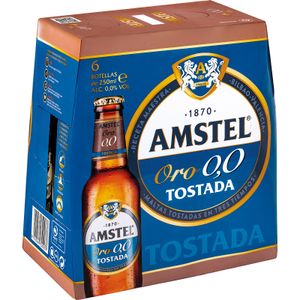 AMSTEL ORO Cerveza 0,0 Tostada Pack de 6 botellas
