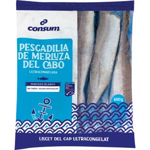 Filete de merluza Argentina congelada Carrefour 1 kg.