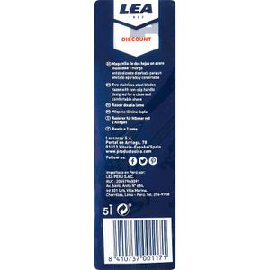 Segona imatge del producte Maquineta D'Afaitar Un Sol Ús. 2 Fulles de la marca LEA