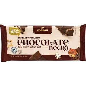 Turrón Choco Negro Crujiente CONSUM