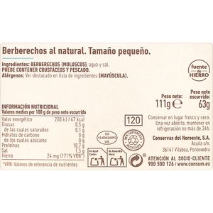 Berberechos al Natural XS