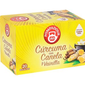 Infusión Cúrcuma Canela y Vainilla 20Bolsita POMPADOUR