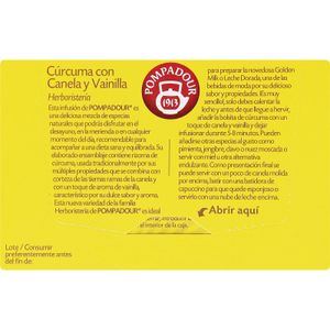 Infusión Cúrcuma Canela y Vainilla 20Bolsita