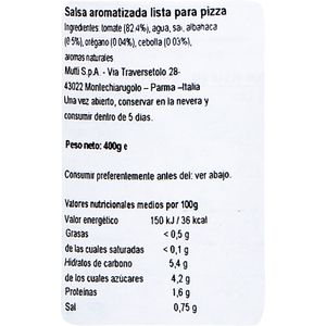 Salsa para Pizza Lata