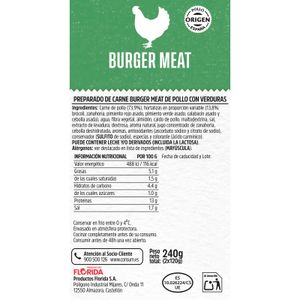 Burger Pollo y Verduras
