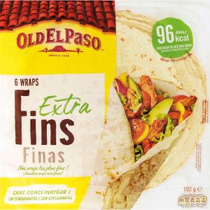 Tortillas Wraps Finas Paquete 6 Unidades