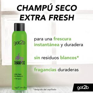 Quinta imatge del producte Xampú En Sec Extra Fresh de la marca GOT2B