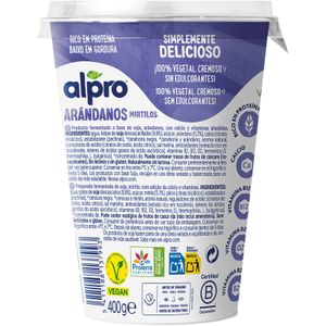 Postre de Soja con Arándanos