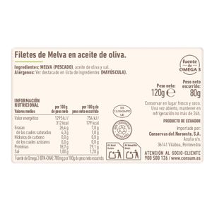 Segona imatge del producte Filets de Melva en Oli d'Oliva de la marca CONSUM