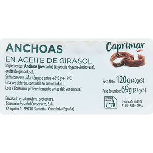 Anchoas en Aceite de Girasol