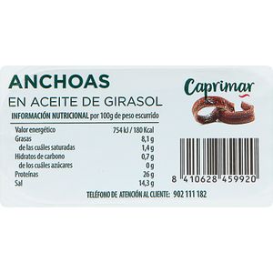 Anchoas en Aceite de Girasol