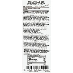 Tagliatelle con Longaniza y Trufa