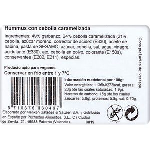 Hummus con Cebolla Caramelizada