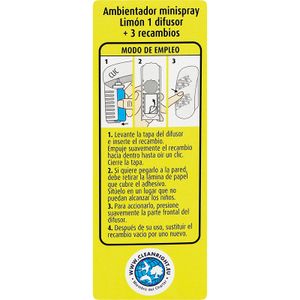 Ambientador Mini Spray Limón Aparato más Reca