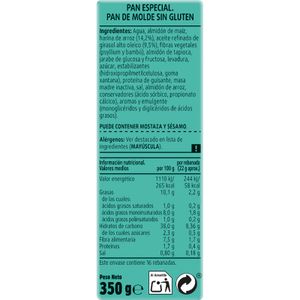 Pan de Molde sin Gluten Clásico