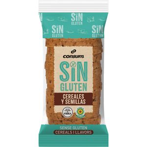CONSUM Pan de Molde Sin Gluten Cereales y Semillas