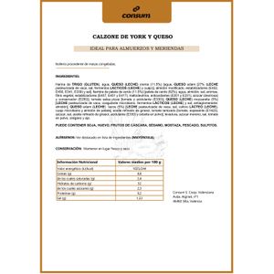 Segunda imagen del producto Calzone Jamón 11,5% y Queso 21,5%