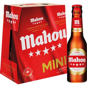 MAHOU 5 ESTR Cerveza Botella Pack de 6 botellas