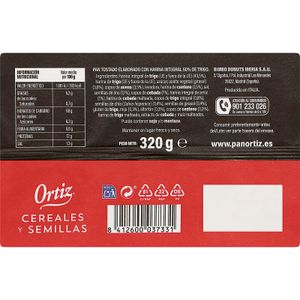Pan Tostado 8 Cereales y Semillas, 36 Unidades