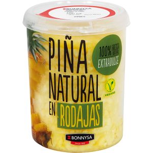 Piña natural a rodajas