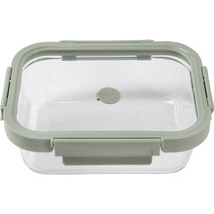 Hermético Rectangular Vidrio,1.05L