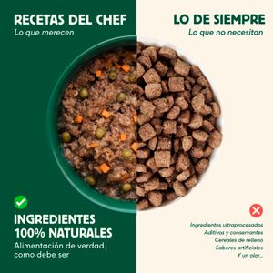 Sisena imatge del producte Menjar Gos Natural Llanda Guisat de salmó i porc de la marca WILD BALANCE