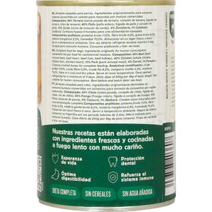 Comida natural perro lata Ragut de ternera y pollo