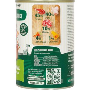 Comida natural perro lata Ragut de ternera y pollo