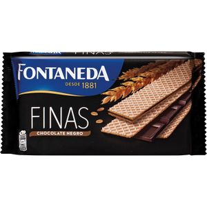 Barquillos Finas Relleno Chocolate Negro FONTANEDA