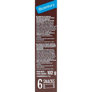 Snack 0% Chocolate Negro y Cereales