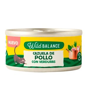 Imagen del producto Comida natural gato lata Pollo con verduras de la marca WILD BALANCE