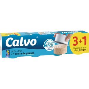 CALVO Atún Claro Aceite Girasol Pack 3+1
