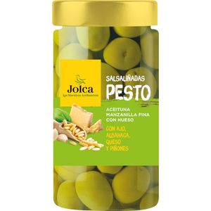 Aceitunas Manzanilla Salsaliñadas Pesto