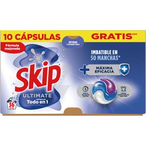 Detergente en Cápsulas 26 más 10 Lavados Grati