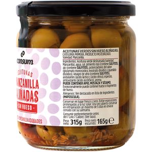 Aceituna Manzanilla Sin Hueso Aliñadas