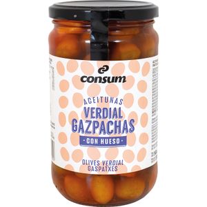 Aceitunas Verdial Gazpachadas con Hueso CONSUM