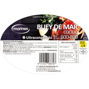 Buey de Mar Cocido Peso Aproximado 600Gr