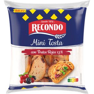 Minitostas con Frutos Rojos