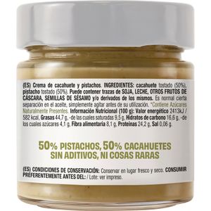 Crema Pistacho y Cacahuetes 100% Tarro