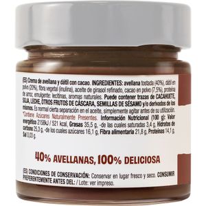 Segona imatge del producte Crema Cacau i Avellanes amb Dàtil 100% Pot de la marca JUST LOADING