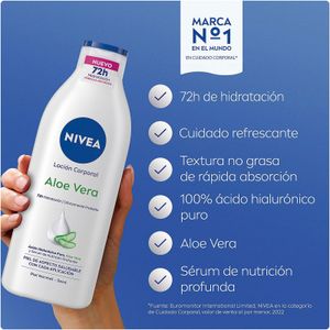 Tercera imatge del producte Loció Àloe Vera 72 h d'Hidratació de la marca NIVEA
