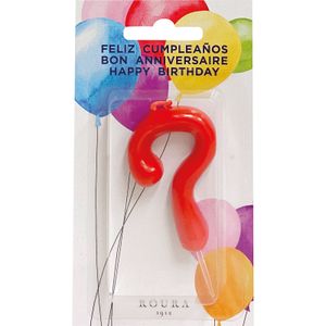 Vela de Aniversario Roja, Número ?