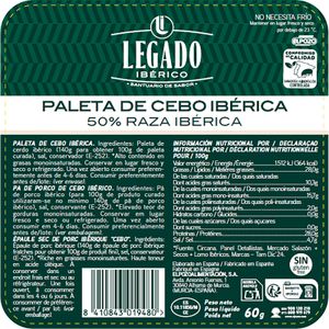 Paleta de Cebo Ibérica 50% Raza Ibérica