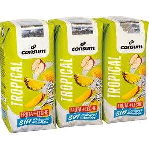 Fruta + Leche Tropical Sin Azúcares Añadidos